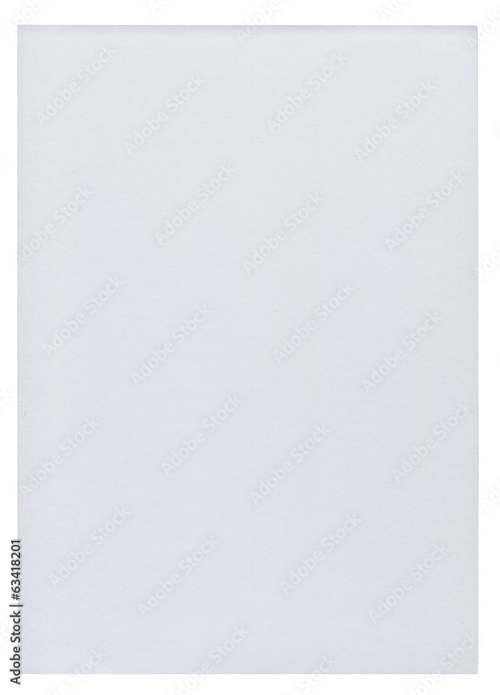Piece of white blank paper Piece of white blank paper