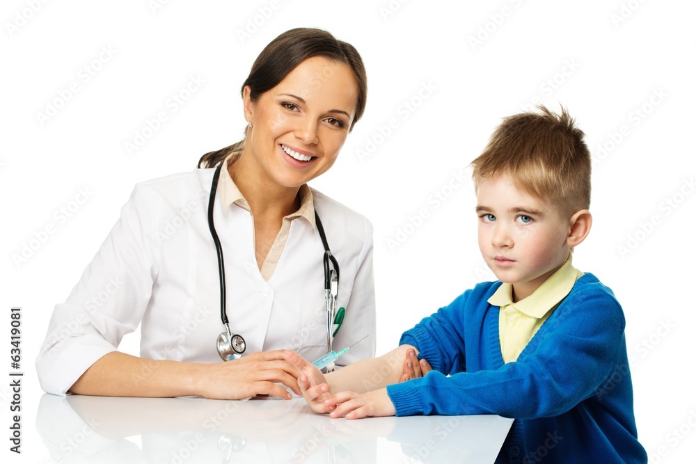 Little boy at paediatrician doing vaccination paediatrician Little boy at paediatrician doing vaccination paediatrician