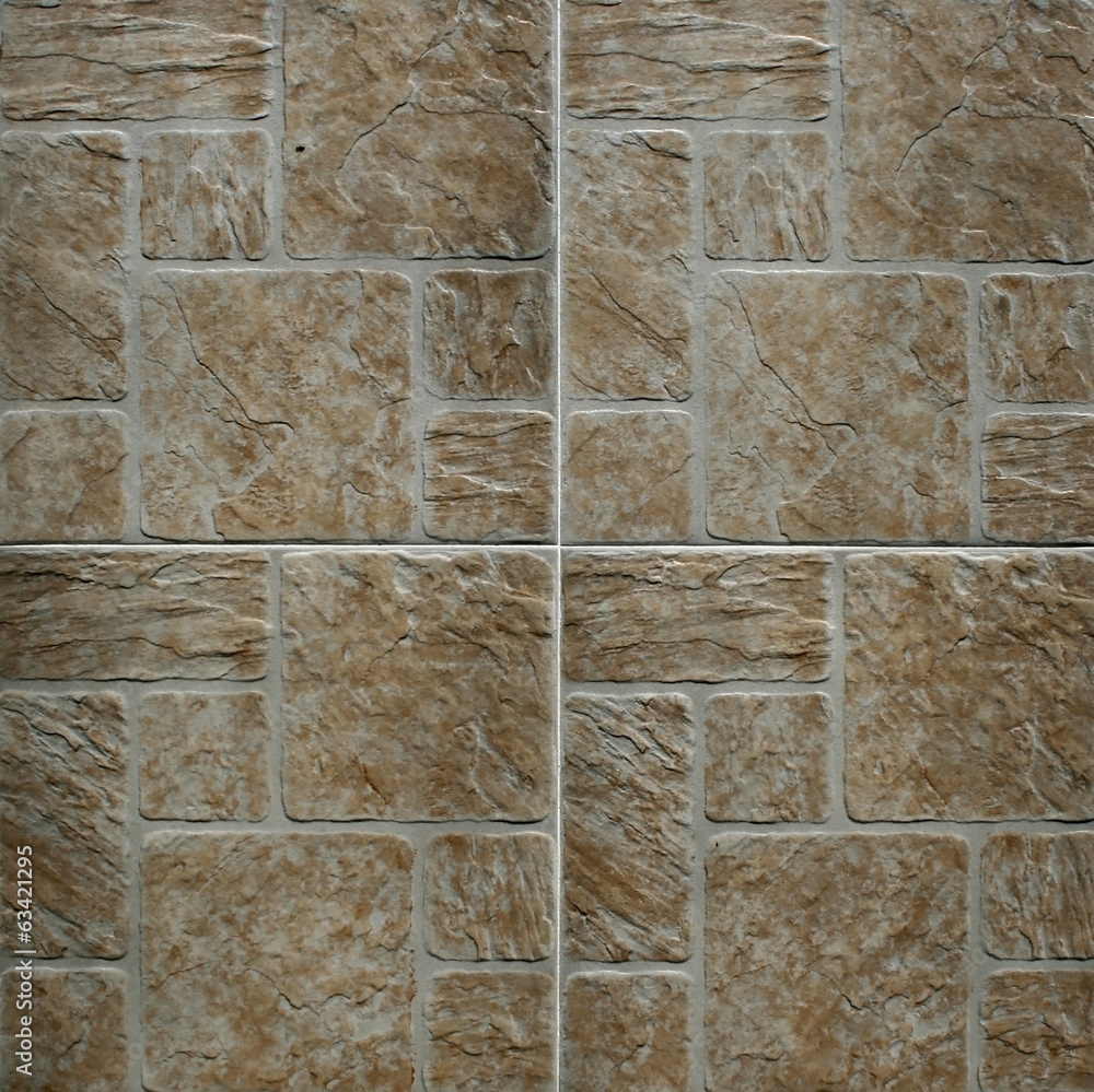 Fototapeta premium Brown marble-stone mosaic texture