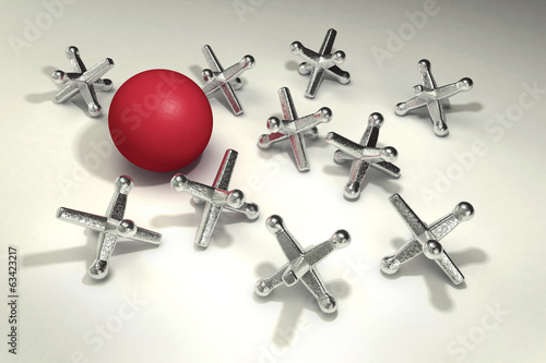 Old Fashioned Kids Game of Jacks