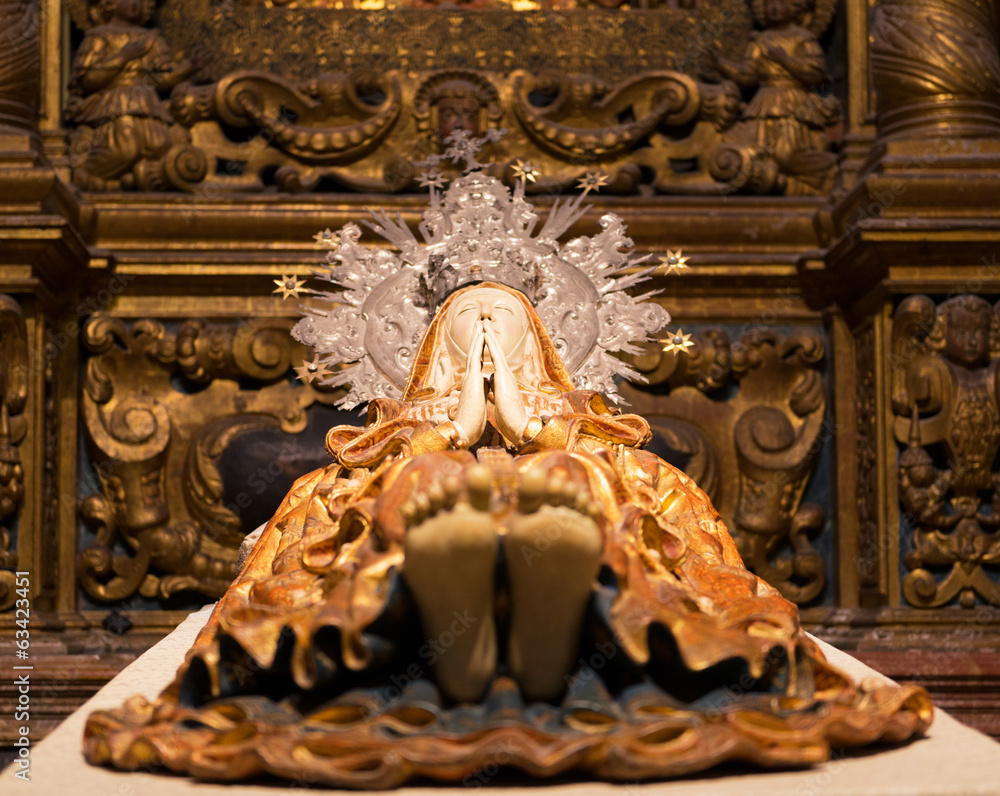 Fototapeta premium Sleeping Mary in Cathedral Palma de Mallorca