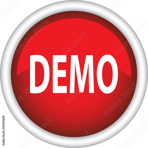 Круглый векторный знак с надписью DEMO