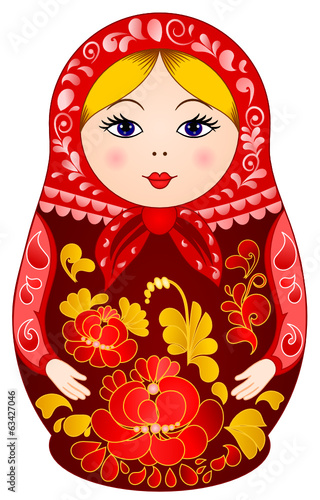 Matryoshka Doll in Khokhloma style