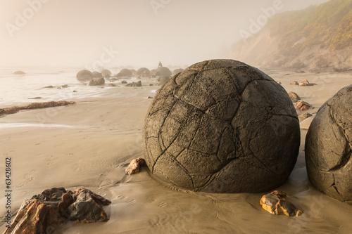 Fotografie, Obraz Moeraki boulders in New Zealand