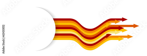 the wavy arrows with blank badge