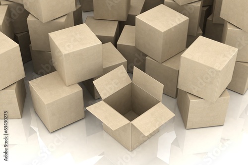 cardboard boxes