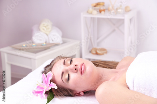 Beautiful young woman havin...
