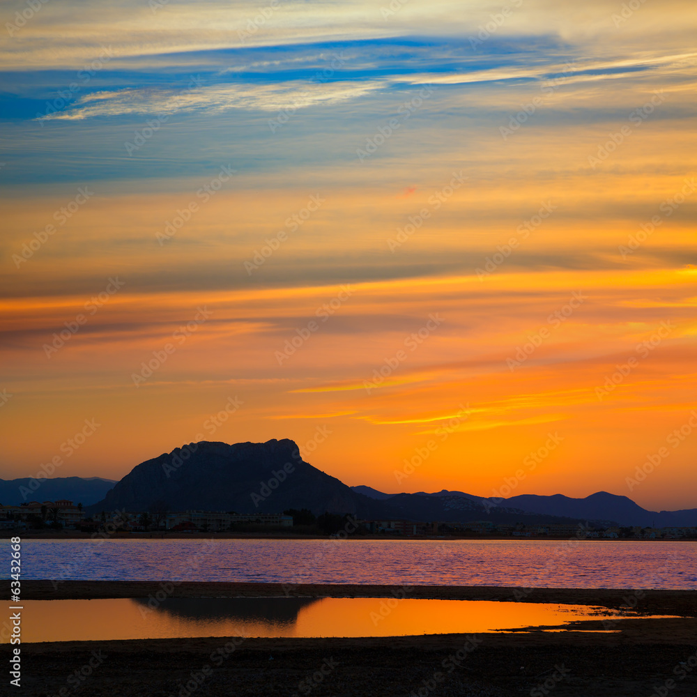 Denia Las Marinas sunset beach Punta Molins Spain Denia Las Marinas sunset beach Punta Molins Spain