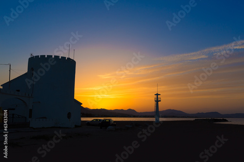 Wallpaper Mural Denia Las Marinas sunset beach Punta Molins Spain Torontodigital.ca