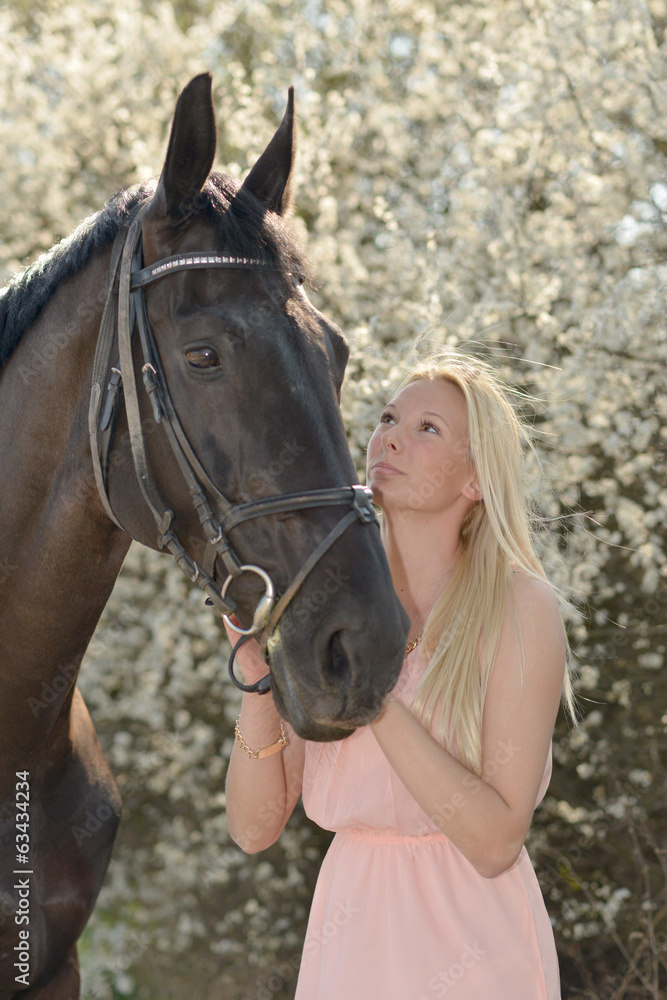 Obraz premium horse and woman
