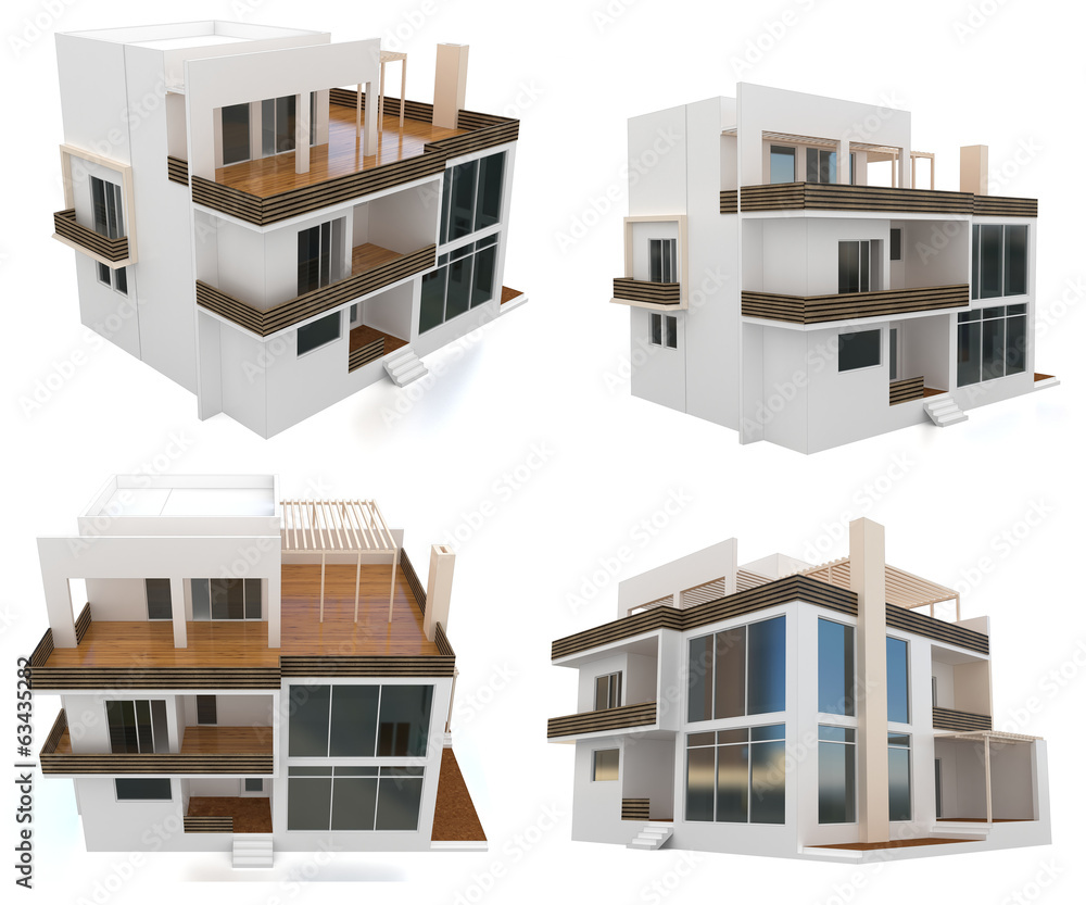 3d collection modern house