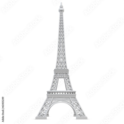 3d Eiffel Tower metallic © DNY3D