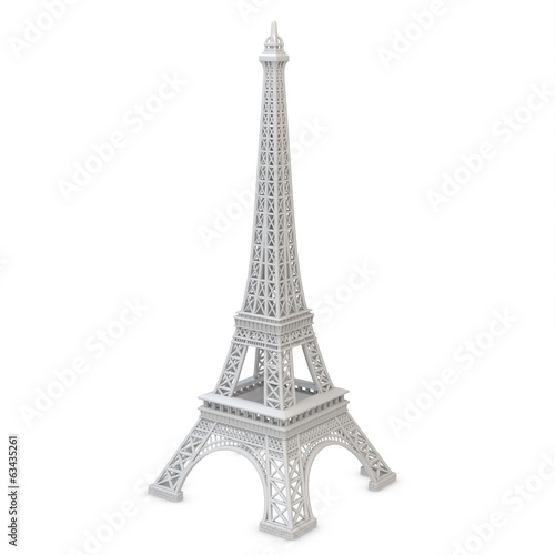 Fototapeta Naklejka Na Ścianę i Meble -  3d Eiffel Tower metallic