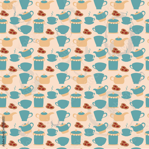 Tea tableware pattern