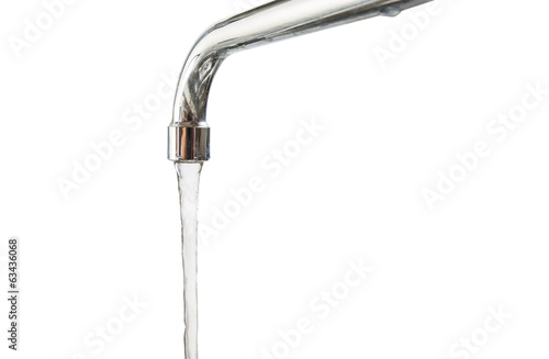 Water Pouring From Faucet