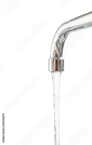 Water Pouring From Faucet