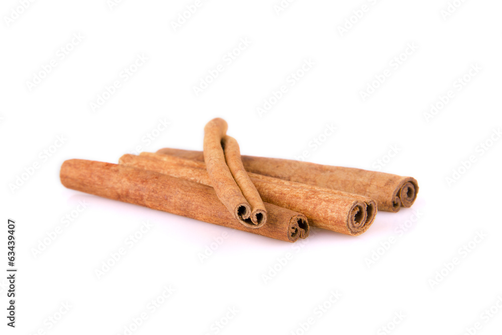 cinnamon sticks on white background cinnamon sticks on white background