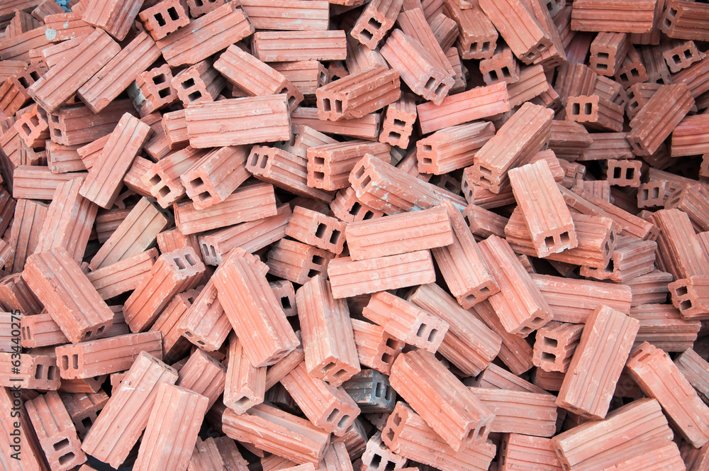 Pile of red bricks Pile of red bricks