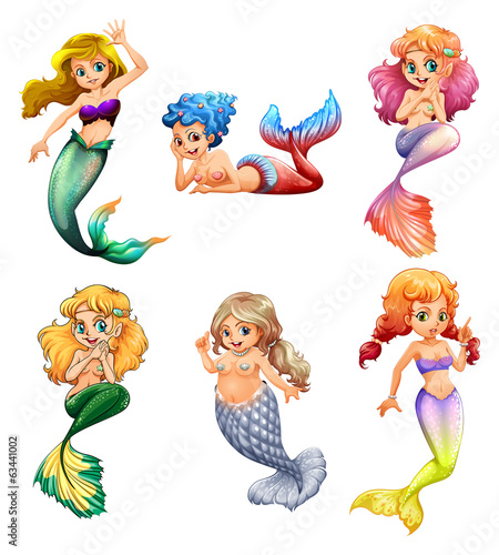 Six mermaids