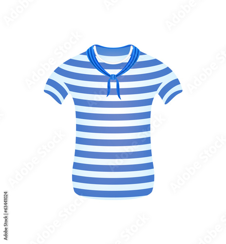 Striped sailor t-shirt with blue scarf