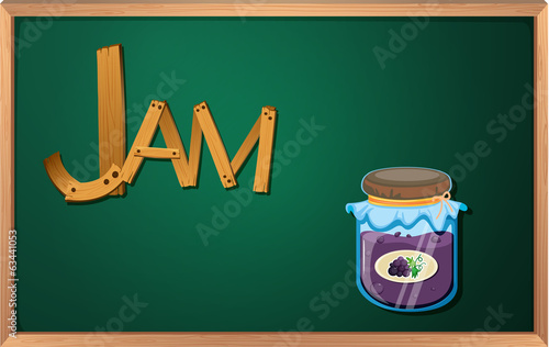 A blackboard with a jam