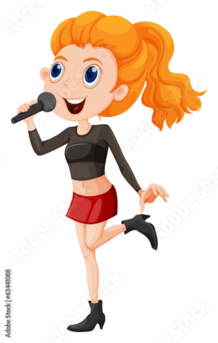 A cute singer