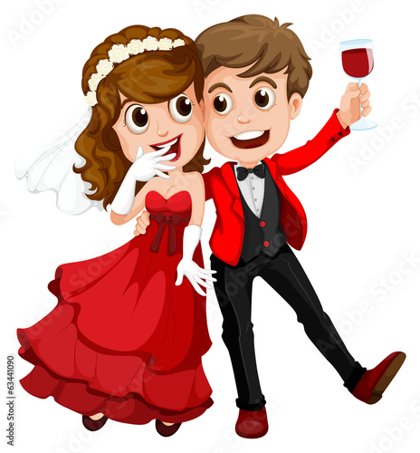 A couple who just got married