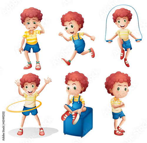 Different activities of a young man