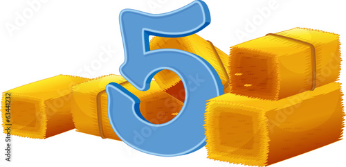 Five bundles of hays