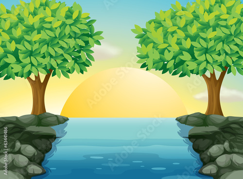 A view of the beautiful river