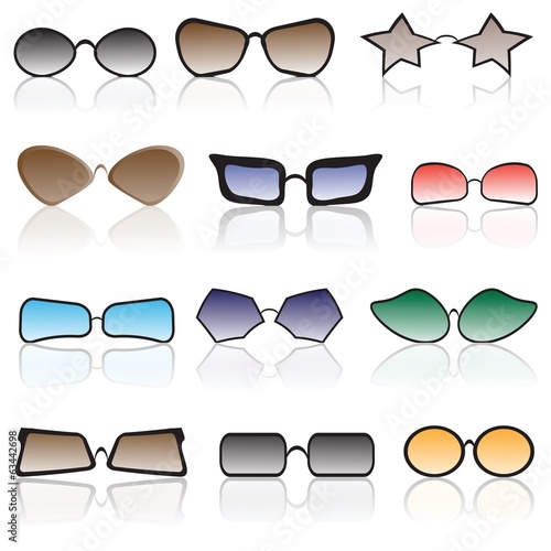 set of glasses