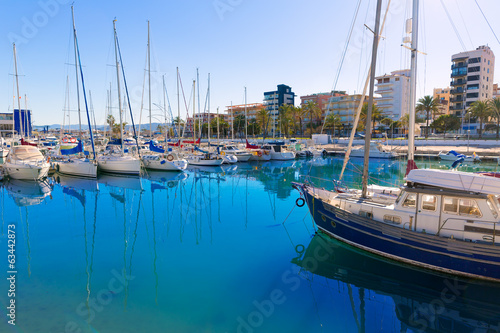 Gandia Nautico Marina boats in Mediterranean Spain