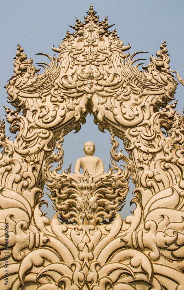 White buddha image