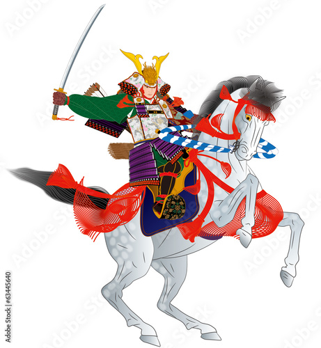 騎乗武将風イメージイラスト Stock 写真 Adobe Stock