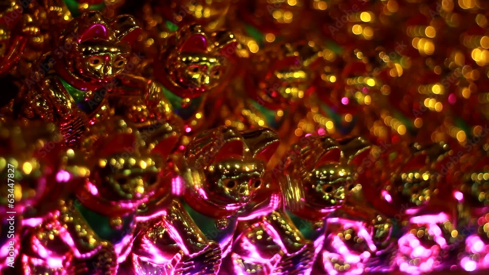 Beckoning Cat - Lots of - illuminated - Glücksbringer Beckoning Cat - Lots of - illuminated - Glücksbringer