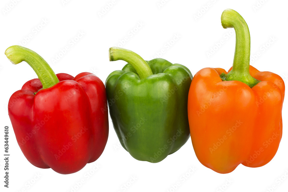 bell peppers over white background bell peppers over white background
