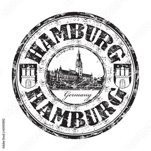 Hamburg grunge rubber stamp