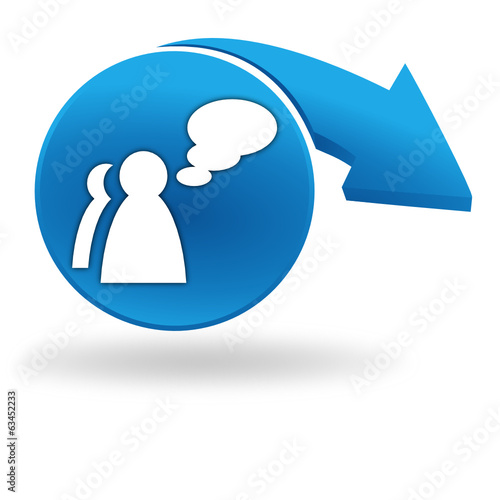 avis client sur bouton bleu