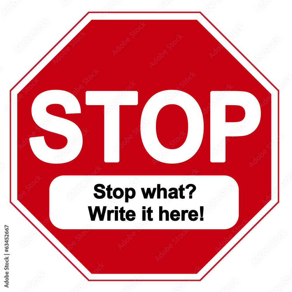 Traditional Stop sign with copy space Traditional Stop sign with copy space