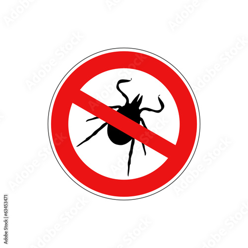 Zecken Warnung Schild