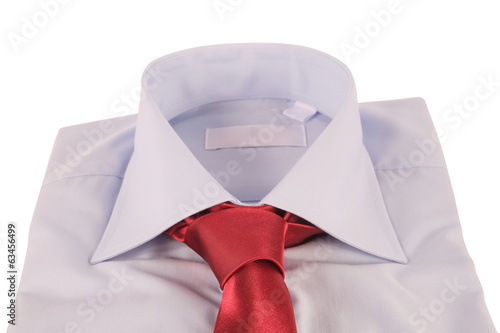 Necktie on a shirt