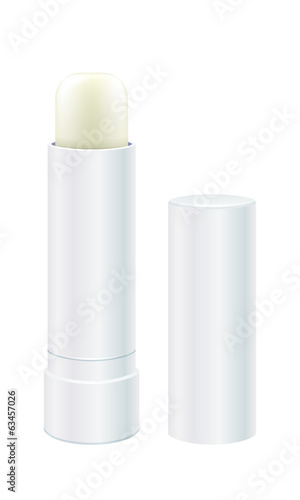 Lip balm vector illustration. Light lip stick.