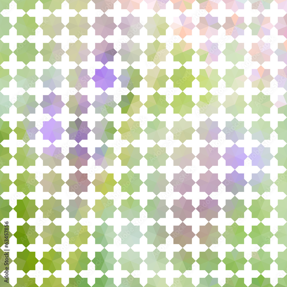 Green and lavender defocused background with white ornament Green and lavender defocused background with white ornament