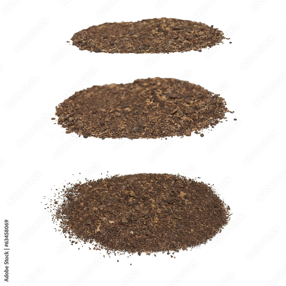 set pile dirt isolated on white background with clipping path set pile dirt isolated on white background with clipping path