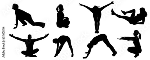 Vector silhouette of a people.