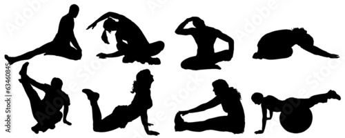 Vector silhouette of a people.
