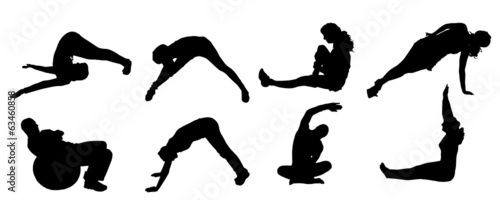Vector silhouette of a people.
