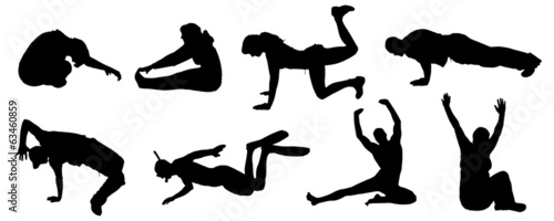 Vector silhouette of a people.