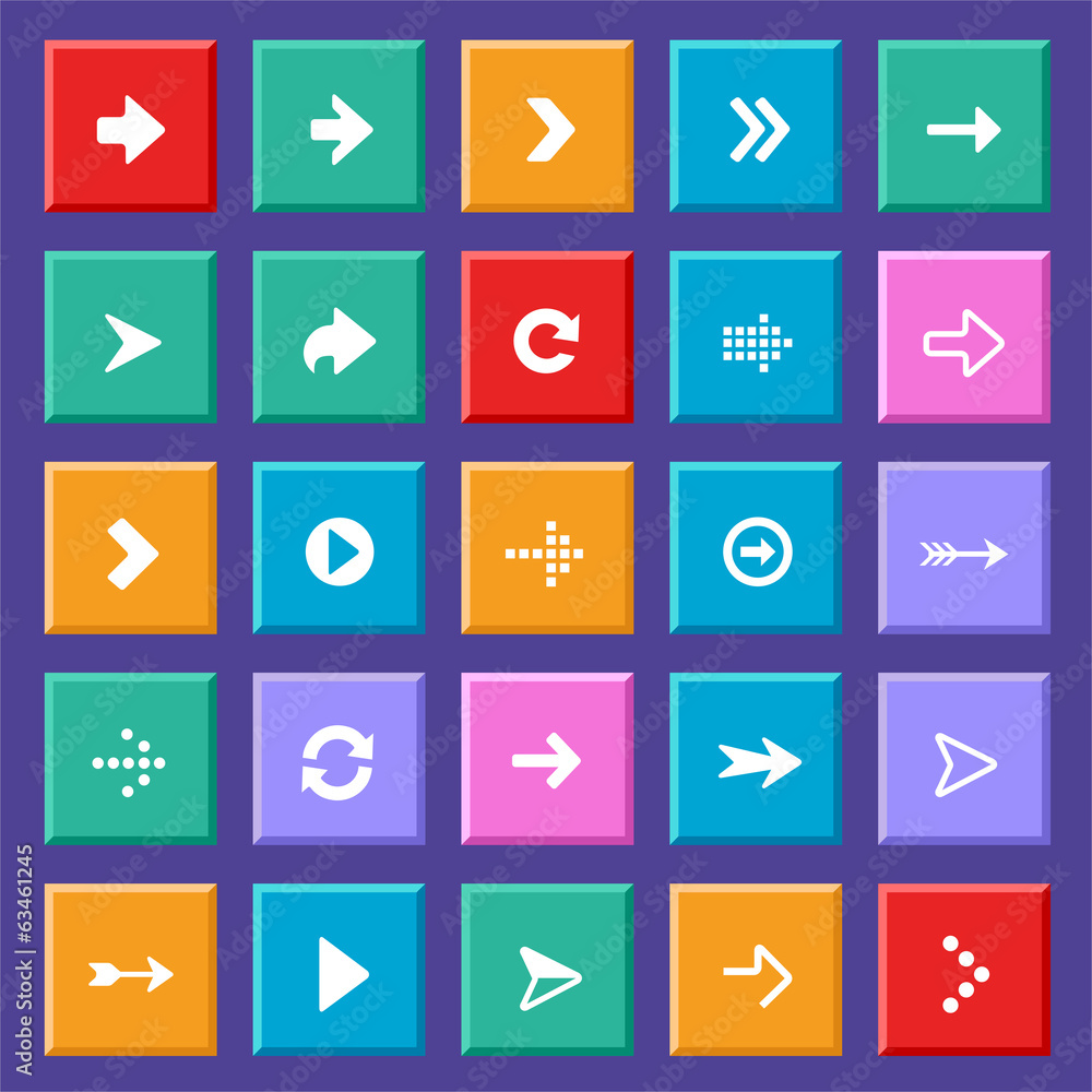 Flat arrow icons Flat arrow icons
