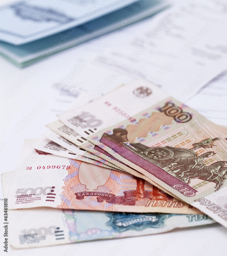 Passbook. Russian rubles Passbook. Russian rubles